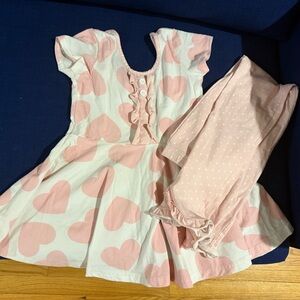 Eleanor Rose Pink Heart Top and Leggings Set